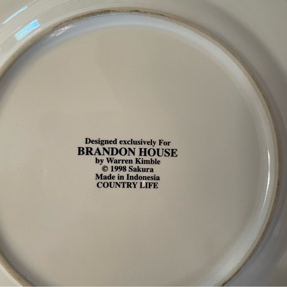 Sakura Country Life 8 1/4" Salad Plates Brandon House By Warren Kimble Set Of 2 - Picture 7 of 7